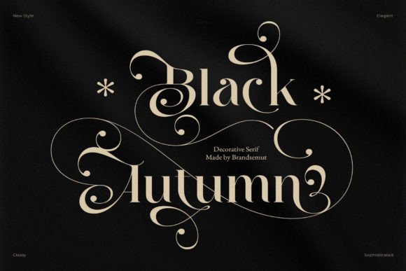 Black Autumn Font for Elegant Crafts