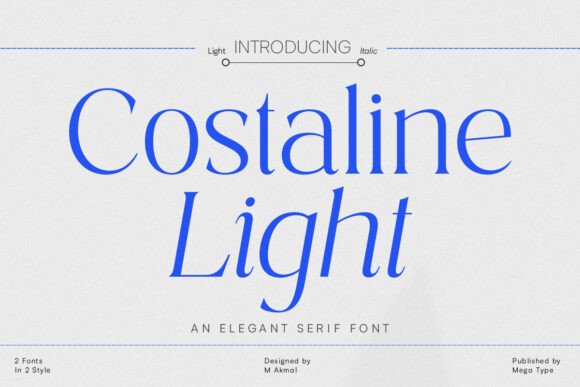 Costaline Light: A Stylish Serif Font